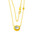 aqua marine gold necklace