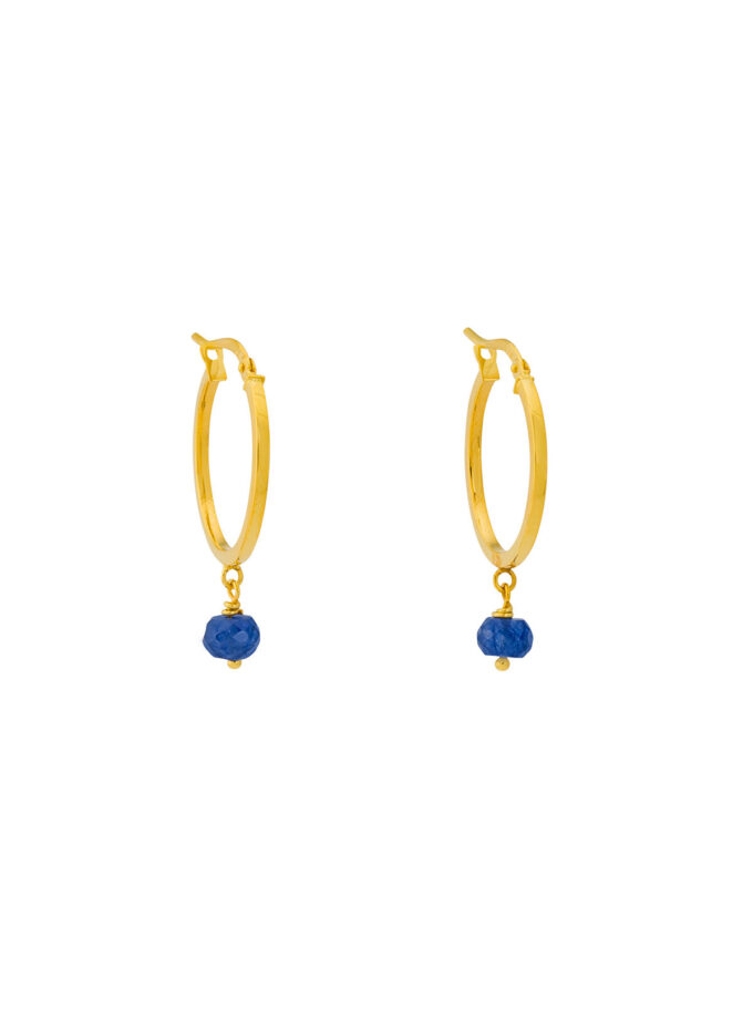 gold hoops sapphires