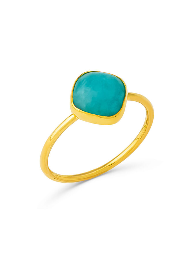 amazonite golden ring