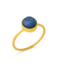 blue kyanite golden ring