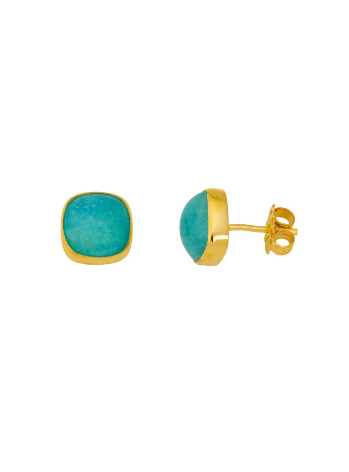 amazonite golden studs